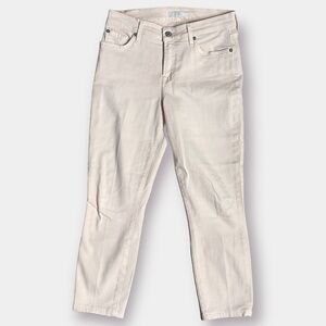 NEW 7 for All Mankind Light Pink Crop Jeans High Rise Size 27